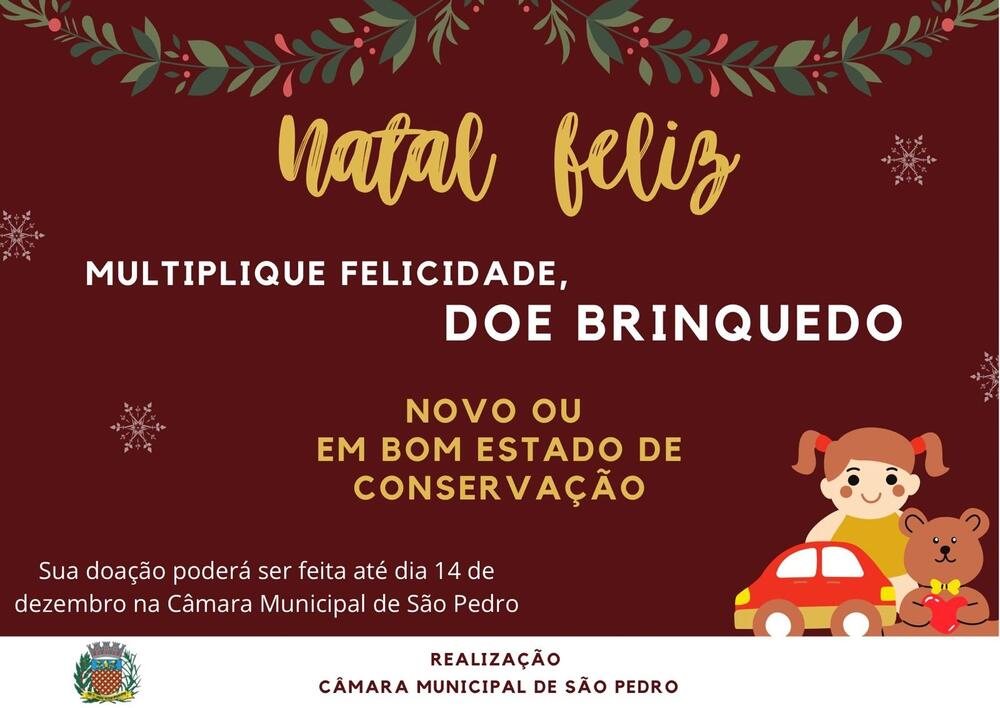 CÂMARA LANÇA CAMPANHA DE NATAL PARA ARRECADAÇÃO DE BRINQUEDOS