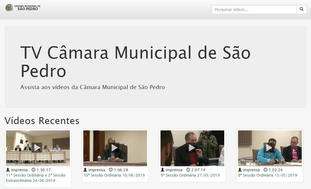 TV CÂMARA DISPONIBILIZA VÍDEOS DAS SESSÕES ORDINÁRIAS E EXTRAORDINÁRIAS