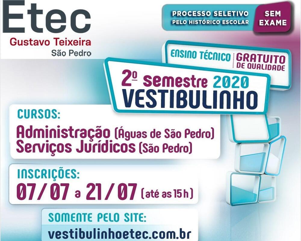 ETEC GUSTAVO TEIXEIRA ABRE INSCRIÇÕES PARA CURSOS DE ADMINISTRAÇÃO E SERVIÇOS JURÍDICOS